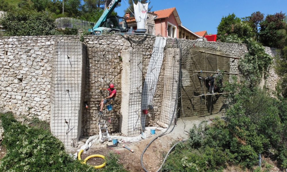 Travaux de confortement de falaise région PACA